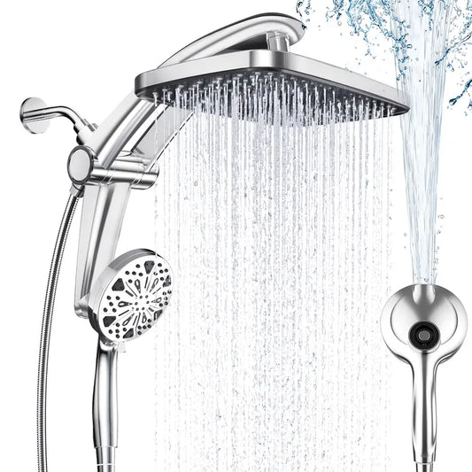 Dock-Free Dual Rain Shower Head Combo