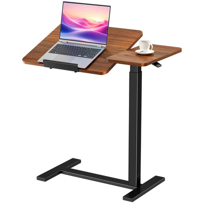 Tiltable, height-adjustable, and movable standing laptop desk