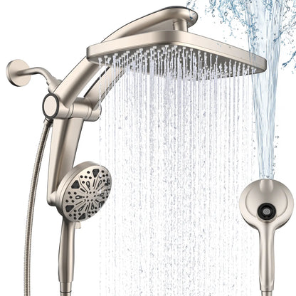 Dock-Free Dual Rain Shower Head Combo