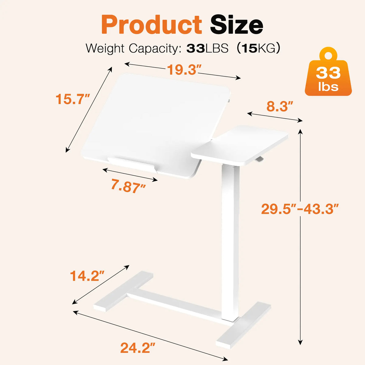 Tiltable, height-adjustable, and movable standing laptop desk